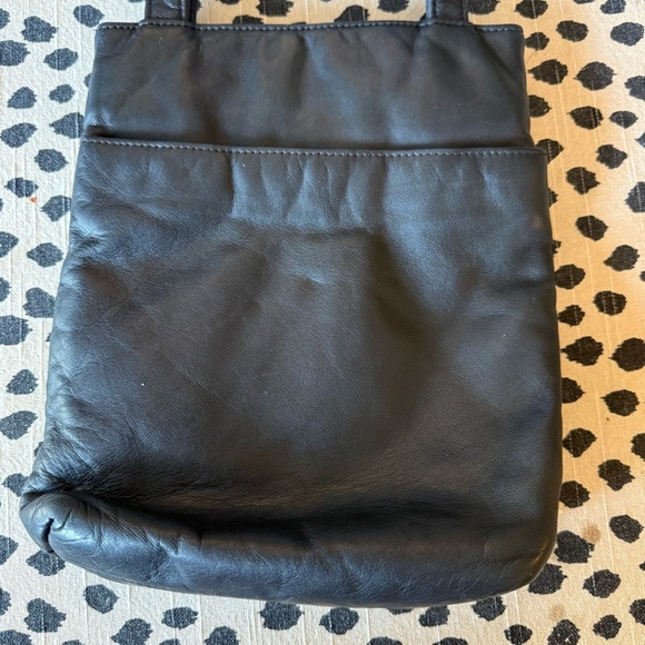 VTG Ralph Lauren Black Leather Shopper Small Tote Bag - Picture 7 of 14